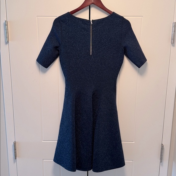 Milly Navy Shimmer Fit & Flare Dress – Size S - Picture 4 of 7